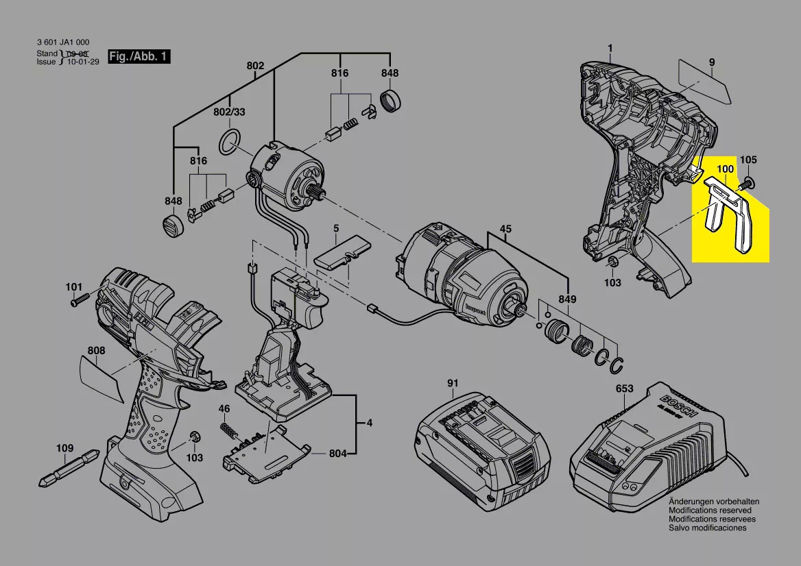 clip ceinture réf. 2 609 110 833 Bosch